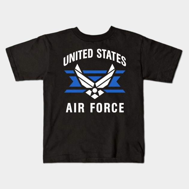 Mod.10 US Air Force USAF Air Corps Kids T-Shirt by parashop